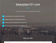 Tablet Screenshot of beautytips101.com